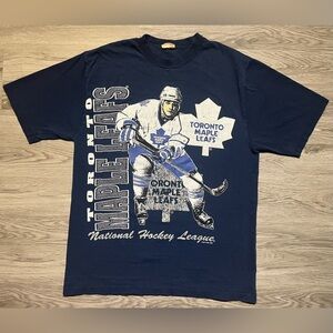 1992 Toronto Maple Leafs NHL hockey graphic single stitch T-shirt vintage M